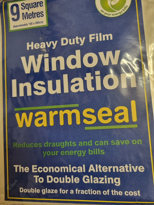 WarmSeal Heavy Duty Window Insulation Film 9sq m, Draught Excluder. Free Postage